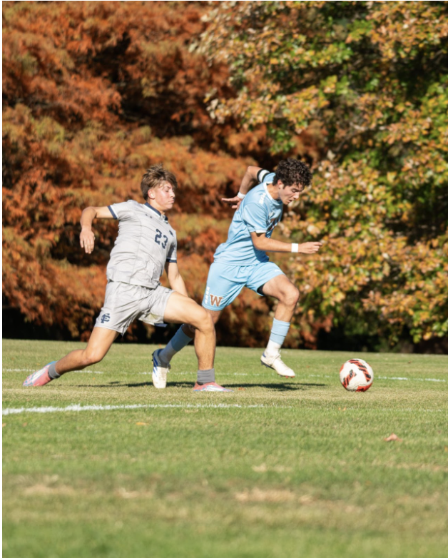 Santiago Chacon Amaya '26 moves past the competition in a game earlier in the 2024 season.